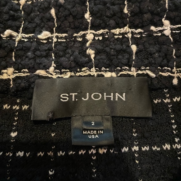 St. John Tweed Pattern Evening Jacket- Size 2 - Picture 3 of 6